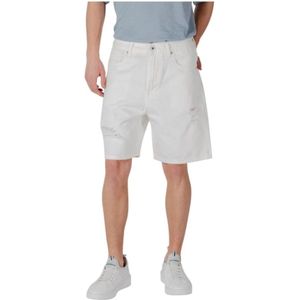 Gianni Lupo, Heren, Korte broeken, Wit, Maat: L Katoen,