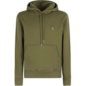 Maison Kitsuné, Heren, Sweatshirts & Hoodies, Groen, Maat: S Katoen,