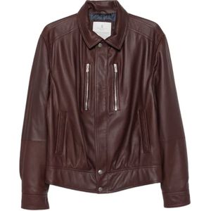 Brunello Cucinelli, Heren, Jassen, Rood, Maat: L Leer,