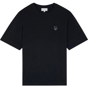 Maison Kitsuné, Heren, Tops, Zwart, Maat: L Katoen,