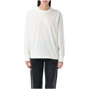 T by Alexander Wang, Dames, Tops, Wit, Maat: L Katoen,