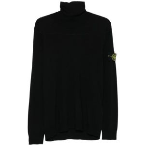 Stone Island, Heren, Truien, Zwart, Maat: XL