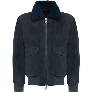 Franzese Collection, Heren, Jassen, Blauw, Maat: 2XL Wol,