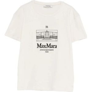 Max Mara, Dames, Tops, Wit, Maat: M