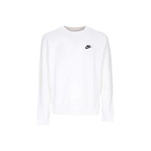 Nike Lichtgewicht Crewneck Sweatshirt voor heren , White , Heren , Maat: 3XL
