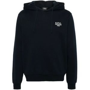 A.P.C. - Rue Madame Paris - Hoodie - Navy Blue - Katoen - Borduurwerk
