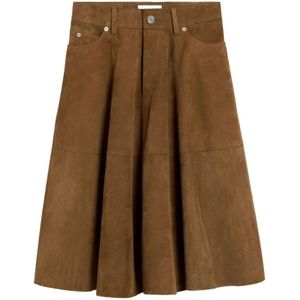 Ami Paris, Dames, Rokken, Bruin, Maat: M Suède,