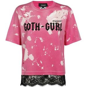 Dsquared2, Dames, Tops, Veelkleurig, Maat: M Katoen,