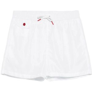 Kiton, Heren, Badkleding, Wit, Maat: XL Poliester,