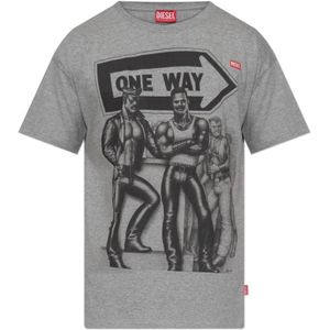 Diesel, unisex, Tops, Grijs, Maat: L Katoen,