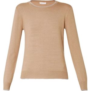 Liu Jo, Dames, Truien, Beige, Maat: S Viscose,