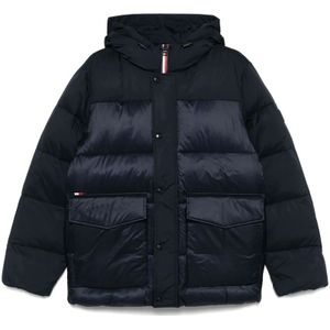 Tommy Hilfiger, Heren, Jassen, Blauw, Maat: S Poliester,