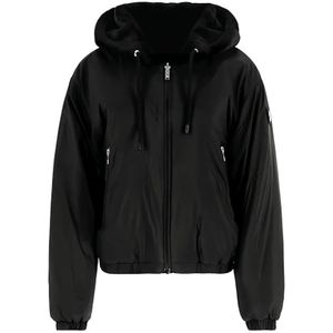 Moose Knuckles, Dames, Jassen, Zwart, Maat: S Poliester,