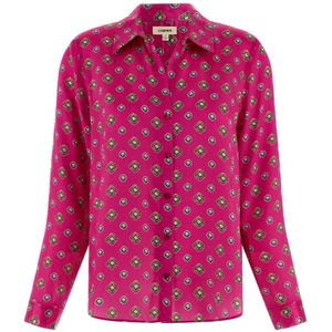 L'Agence, Dames, Blouses & Shirts, Roze, Maat: S Zijde,