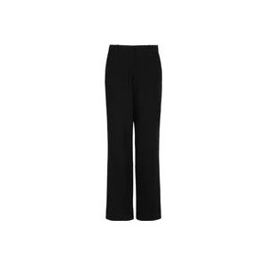 Balmain Wijde wollen broek , Black , Heren , Maat: S