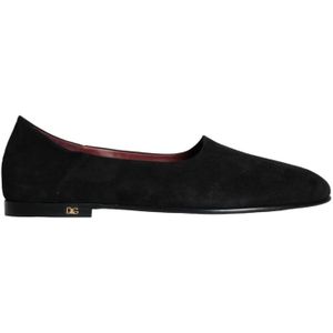 Dolce & Gabbana - Zwarte Suède Formele Loafers - Heren