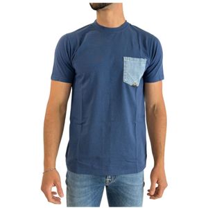 Roy Roger's, Heren, Tops, Blauw, Maat: S Jersey,