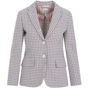 Thom Browne, Dames, Jassen, Grijs, Maat: XS Katoen,