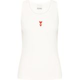 ICHI - ICHXNOELLE - Tanktop - Lichtbeige/Rood