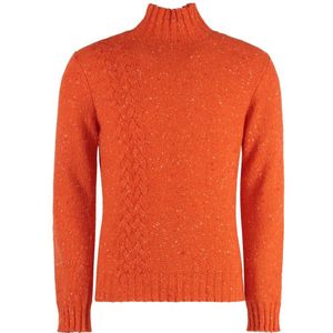Malo, Heren, Truien, Oranje, Maat: XL Kasjmier,