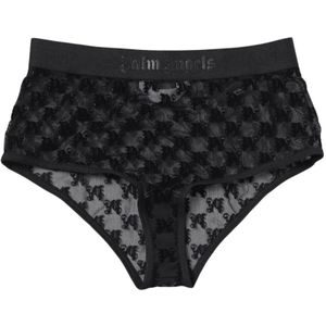 Palm Angels, Dames, Ondergoed, Zwart, Maat: XS Velours,