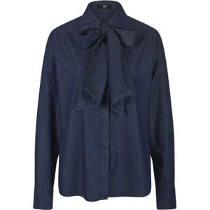 Riani, Dames, Blouses & Shirts, Blauw, Maat: L Denim,