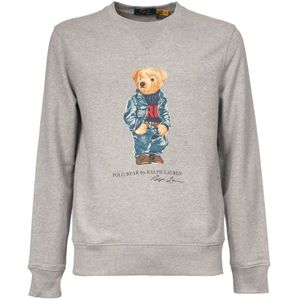 Polo Ralph Lauren, Heren, Sweatshirts & Hoodies, Grijs, Maat: S Katoen,