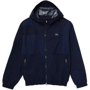 Lacoste, Heren, Jassen, Blauw, Maat: S Leer,