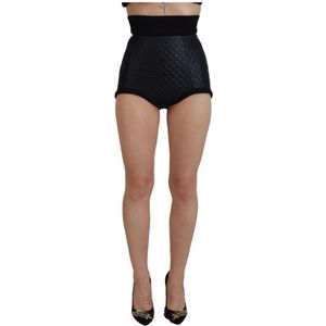 Dolce & Gabbana, Dames, Korte broeken, Zwart, Maat: XS Zijde,