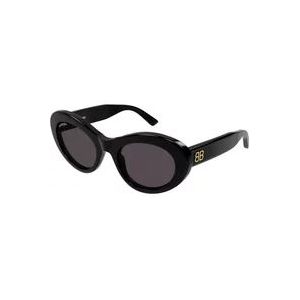 Balenciaga Zwarte/Grijze Zonnebril , Black , Dames , Maat: 55 MM