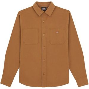 Dickies, Heren, Overhemden, Bruin, Maat: M Katoen,