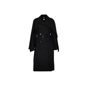 Burberry Wollen Trenchcoat , Black , Dames , Maat: XS