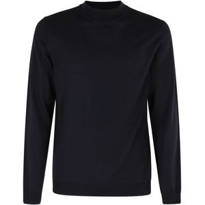 Roberto Collina, Heren, Truien, Blauw, Maat: 2XL Wol,