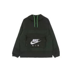 Nike Air UL Anorak Jas voor Mannen , Green , Heren , Maat: L