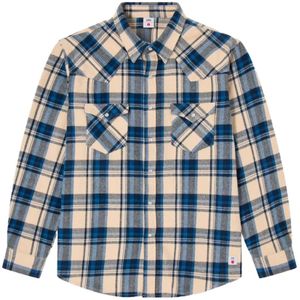 Edwin, Heren, Overhemden, Veelkleurig, Maat: L