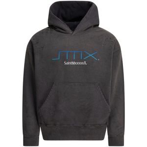 ©Saint M××××××, Heren, Sweatshirts & Hoodies, Zwart, Maat: M Katoen,