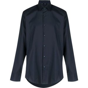 Hugo, Heren, Overhemden, Blauw, Maat: L Katoen,