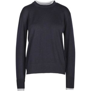 Alpha Studio, Dames, Truien, Blauw, Maat: XS Wol,