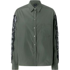 Pinko, Dames, Blouses & Shirts, Groen, Maat: S