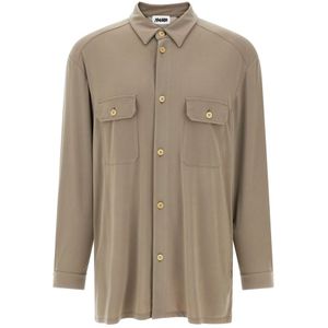 Magliano, Heren, Overhemden, Beige, Maat: M Poliester,