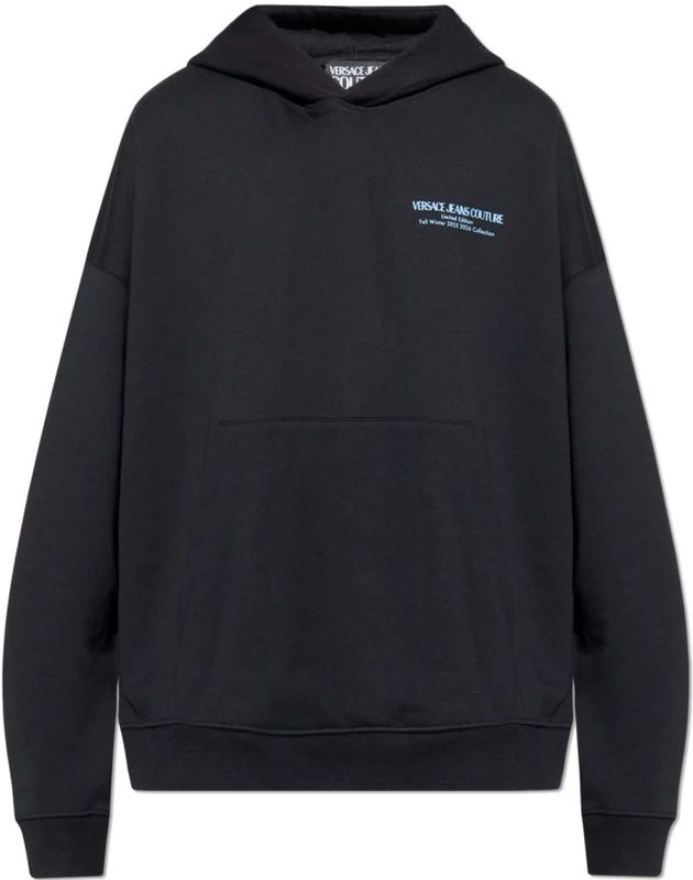 Versace Jeans Couture - Hoodie - Zwart - Heren - Katoen - Oversize Pasvorm