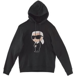 Karl Lagerfeld, Heren, Sweatshirts & Hoodies, Zwart, Maat: S Katoen,