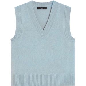 Weekend Max Mara, Dames, Truien, Blauw, Maat: S Kasjmier,