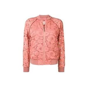 Twinset Jas met kant , Pink , Dames , Maat: S