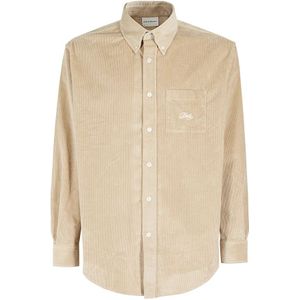 Drole de Monsieur, Heren, Overhemden, Beige, Maat: M Corduroy,