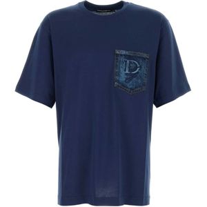 Dolce & Gabbana, Heren, Tops, Blauw, Maat: L Katoen,