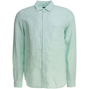 Beams Plus, Heren, Overhemden, Groen, Maat: M Linnen,