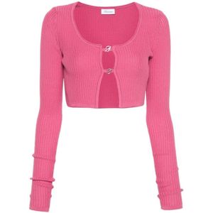 Blumarine, Dames, Truien, Roze, Maat: M Viscose,