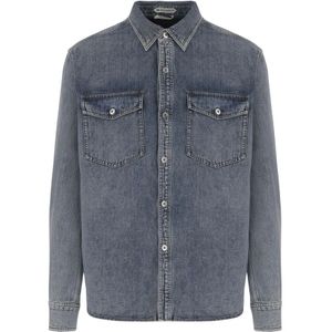 JW Anderson, Heren, Overhemden, Blauw, Maat: S Denim,