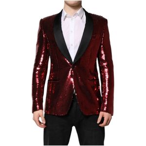 Dolce & Gabbana, Heren, Jassen, Rood, Maat: M